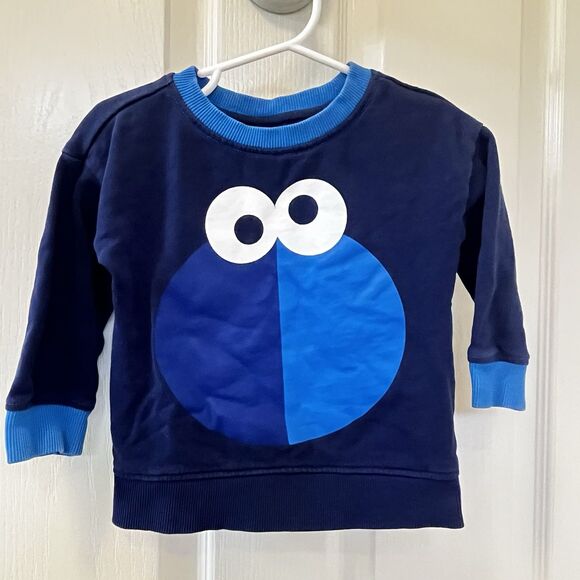 Hanna Andersson Sesame Street Cookie Monster Sweatshirt Boys Size 80 US 18-24M - Picture 5 of 15